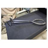 Large hand forged tongs