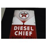 Texaco Diesel Chief (diesel Fuel) porcelain metal