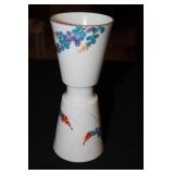 Noritake Deco shaped vase decorated with flowers