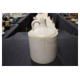 Tan stoneware 1 gallon whiskey jug