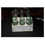 Aluminum Coca Cola carrier with 6 bottles