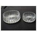 2 Gorham led crystal Althea pattern round bowls