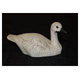 Miniature molded swan decoy