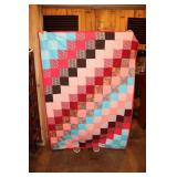 Homemade patchwork pattern lined quilt top 48 X