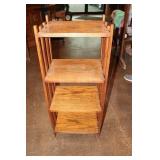 Oak Mission style bookcase/plant stand 16 X 12 X