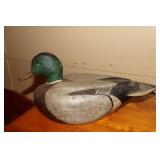 Drake mallard decoy made of cork