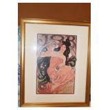 Alphonse Mucha art nouveau JOB print of woman in