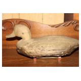 Wooden blackduck decoy (has some gold paint on