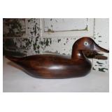 2 Natural finish full size wooden decoys (tail