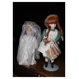 2 Dolls - Danbury Mint Brides of America Julia A