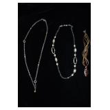 3 Costume jewelry necklaces