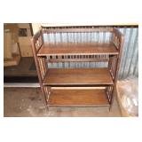 Folding 3 shelf bookcase 27.75 X 11.25 X 33.5