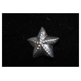 Sterling silver starfish pin/brooch marked Mexico