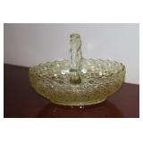 Button & Daisy oval basket by Imperial Glass Co.