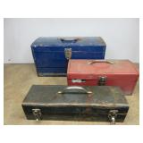 Three Metal Tool Boxes