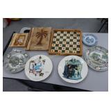 Collection of Plates, Lamps, Candle Holders, Misc