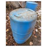 BLUE PLASTIC BARREL