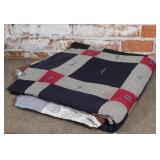 A Wool Suit Tied Comforter  VG Cond  with some