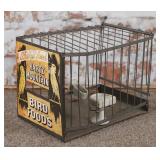 A Hartz Mountain Bird Foods Advertising Wire Cage