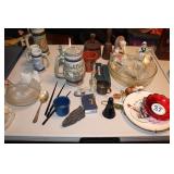 A Table Full Of Vintage Glasware & Porcelain