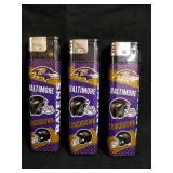 *NEW* 3 Baltimore Ravens 6.5" Lighters