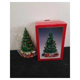 8.5 in resin revolving musical light up tree