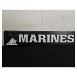 24x5-in metal Marines sign