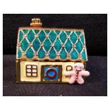 Artform Gingerbread House Trinket Box, Marked, 2"