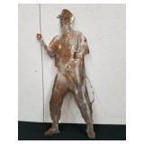 Logger (?) Metal Cut Out, 20.5" H x 9" W