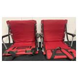 2 Red Stadium Chairs