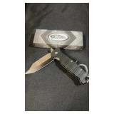 New 4.75ï¿½ black stripe clip pocket knife