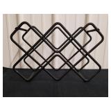 NEW Black Metal 6 Bottle Wine Rack, 11" H x 16.5"