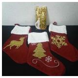 Three new glittery Christmas stockings and