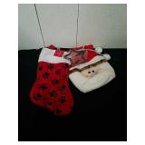 New Santa bag and paw print stocking