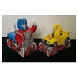 Two new Transformers Autobot and deception racers