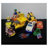 Group of kids toys the dump truck is missing too