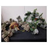 Christmas swags or Garland and a large ornament