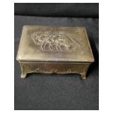 Antique Trinket Box, Heavy Metal, Made in