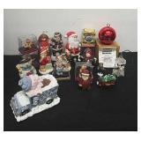 Vintage Christmas decor, ornaments, and musical