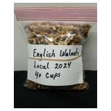 4 plus cups of local 2024 English walnuts