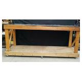 83x 23.75x 37-in workbench with Vice on wheels