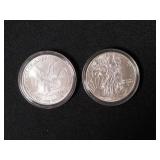 2 NOVELTY 2024 American Silver Eagle Coins