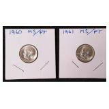 1960 & 1961 Silver Dimes *Please Preview*