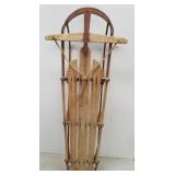 Vintage Flying Arrow Wood With Metal Runners Sled