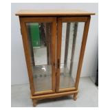 Small, Lighted Curio Cabinet, 3 Glass Shelves,