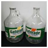 2 Vintage glass gallon Gatorade bottles