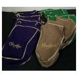 Group of assorted Crown Royal bags