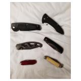 6 Various Folding and Pocket Knives: Frost,