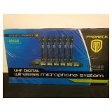 6 channel UHF digital wireless microphone system