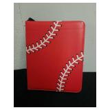 Baseball card binder with baseball cards